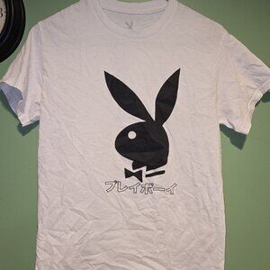 Playboy bunny shirt mens Small short sleeve T shirt crew neck Japanese Script